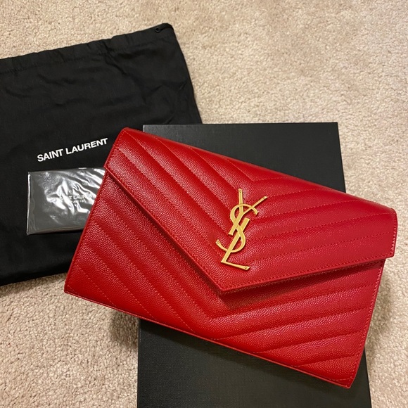 Yves Saint Laurent Handbags - $1️⃣6️⃣5️⃣5️⃣ YSL Wallet On Chain (Large)